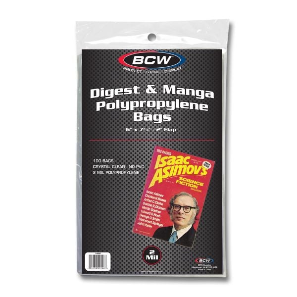 BCW Digest & MANGA Bags - Pack of 100