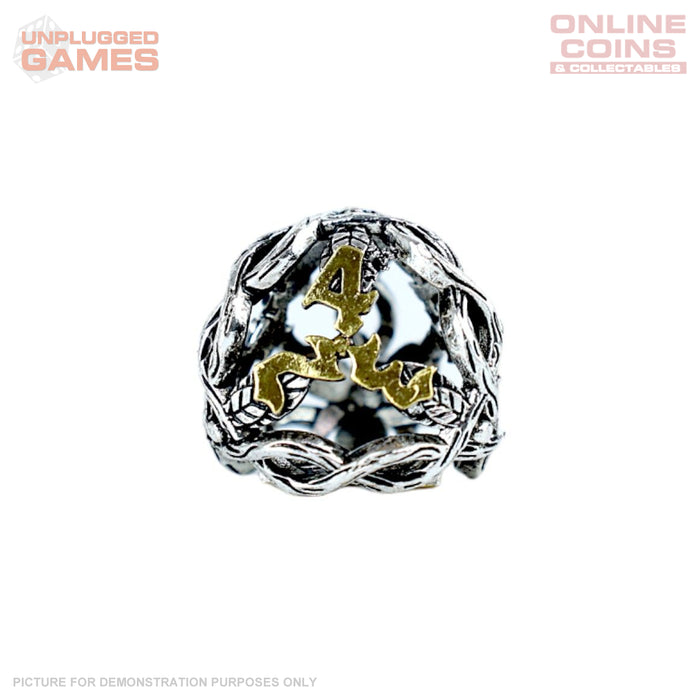 LPG Dice RPG Set Hollow Vines - Chrome and Gold