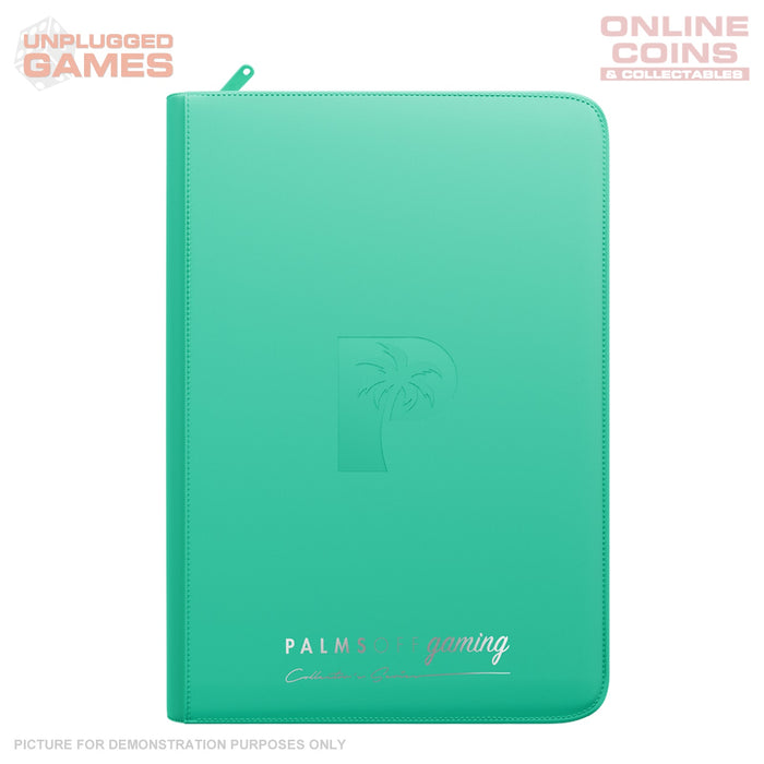 Palms Off Gaming Collector's Series Top Loader Zip Binder - 9 Pocket - TURQUOISE