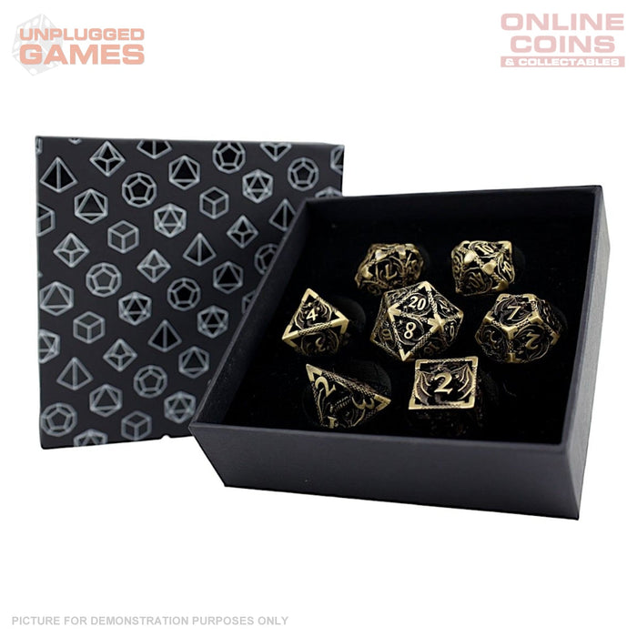 LPG Dice RPG Set Hollow Dragon - Tarnished Gold