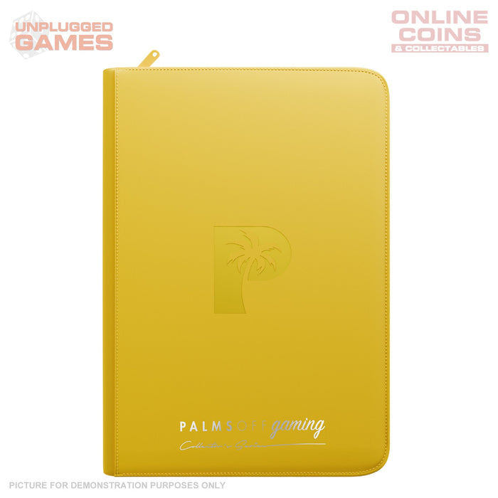 Palms Off Gaming Collector's Series Top Loader Zip Binder - 9 Pocket - YELLOW