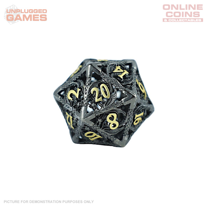 LPG Dice RPG Set Hollow Dragon - Black and Gold