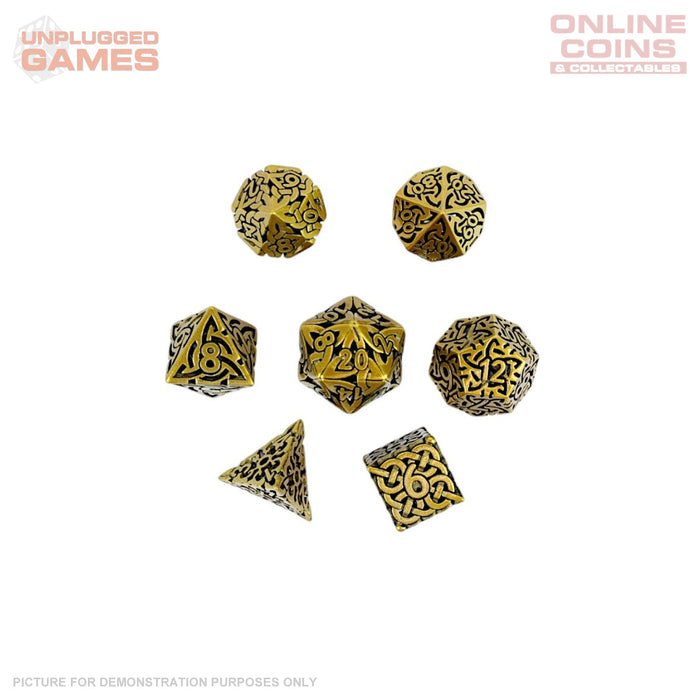 LPG Dice RPG Set Hollow Textures - Ancient Bronze