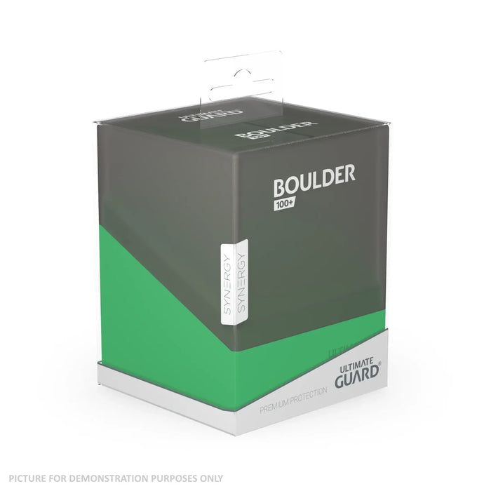 Ultimate Guard SYNERGY Boulder 100+ Deck Box - BLACK / GREEN