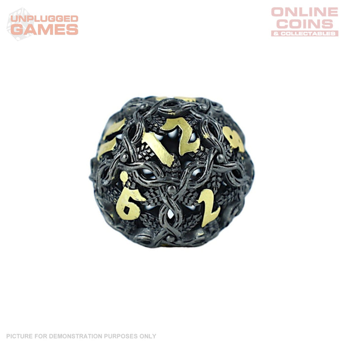 LPG Dice RPG Set Hollow Vines - Black and Gold