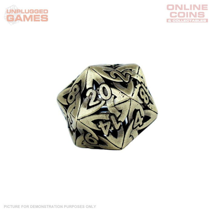 LPG Dice RPG Set Hollow Textures - Tarnished Gold