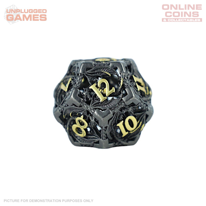 LPG Dice RPG Set Hollow Dragon - Black and Gold