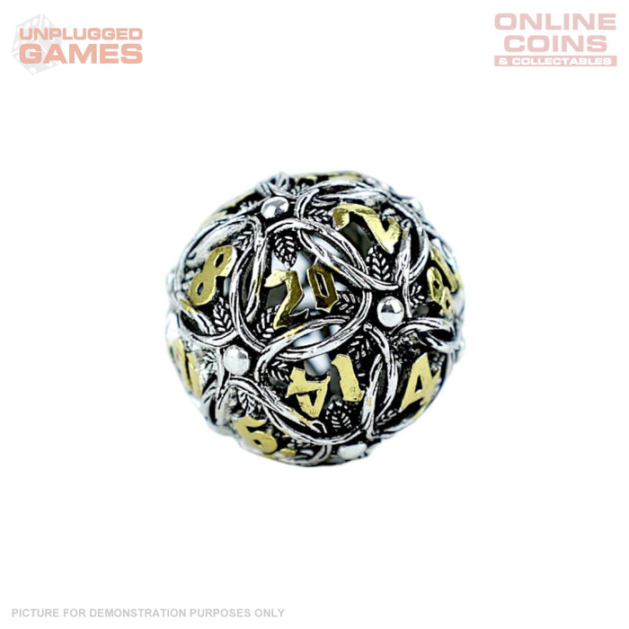 LPG Dice RPG Set Hollow Vines - Chrome and Gold