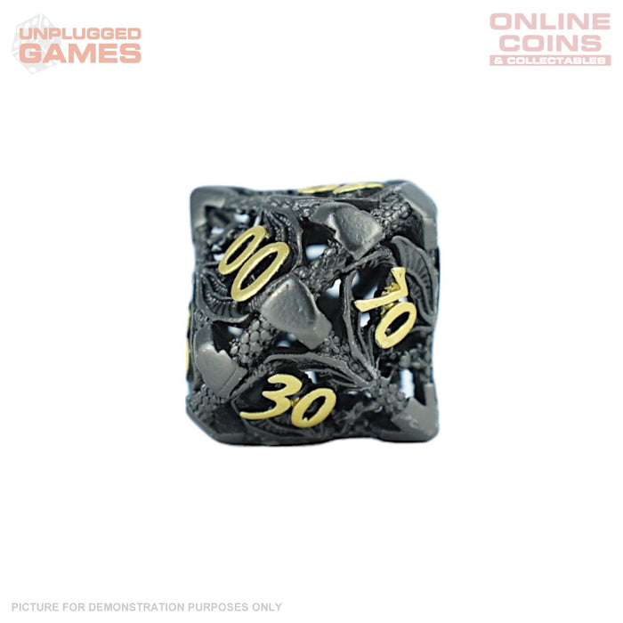 LPG Dice RPG Set Hollow Dragon - Black and Gold