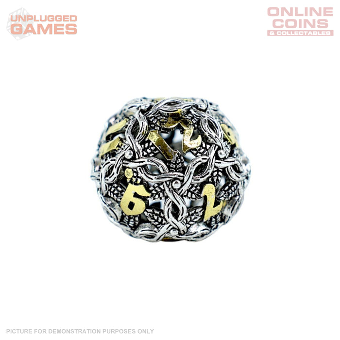 LPG Dice RPG Set Hollow Vines - Chrome and Gold