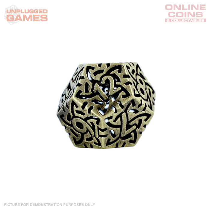 LPG Dice RPG Set Hollow Textures - Tarnished Gold