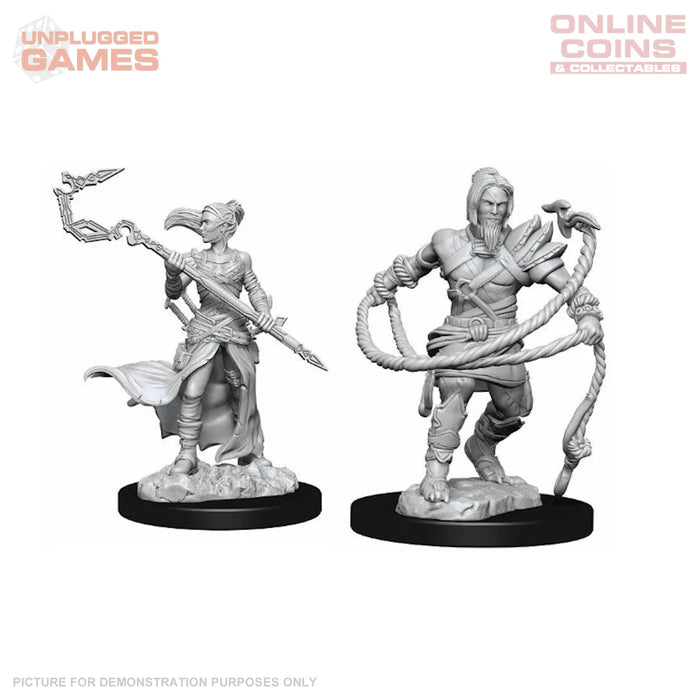 Magic the Gathering Unpainted Miniatures - Stoneforge Mystic & Kor Hookmaster (Fighter, Rogue, Wizard)