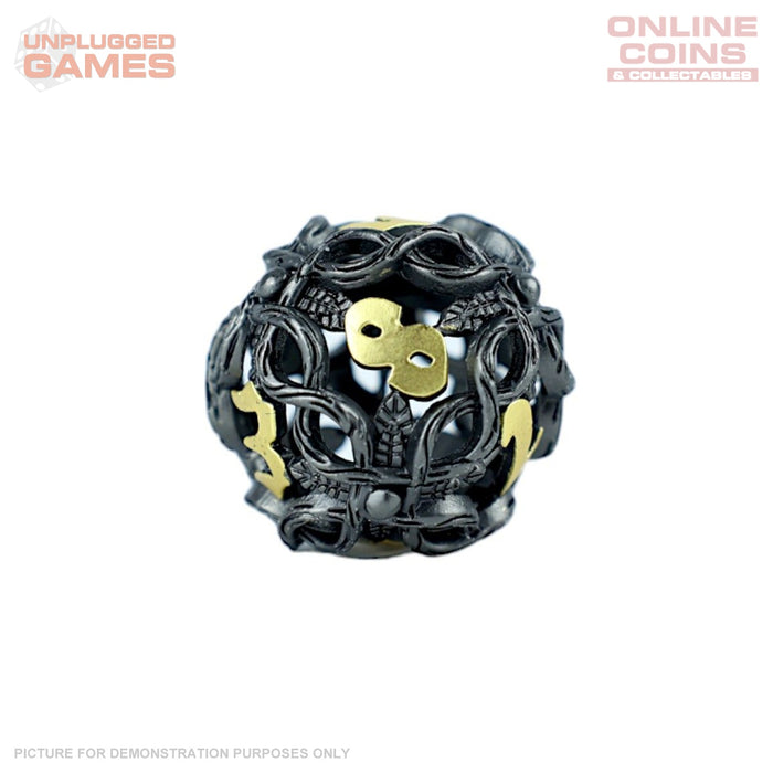 LPG Dice RPG Set Hollow Vines - Black and Gold