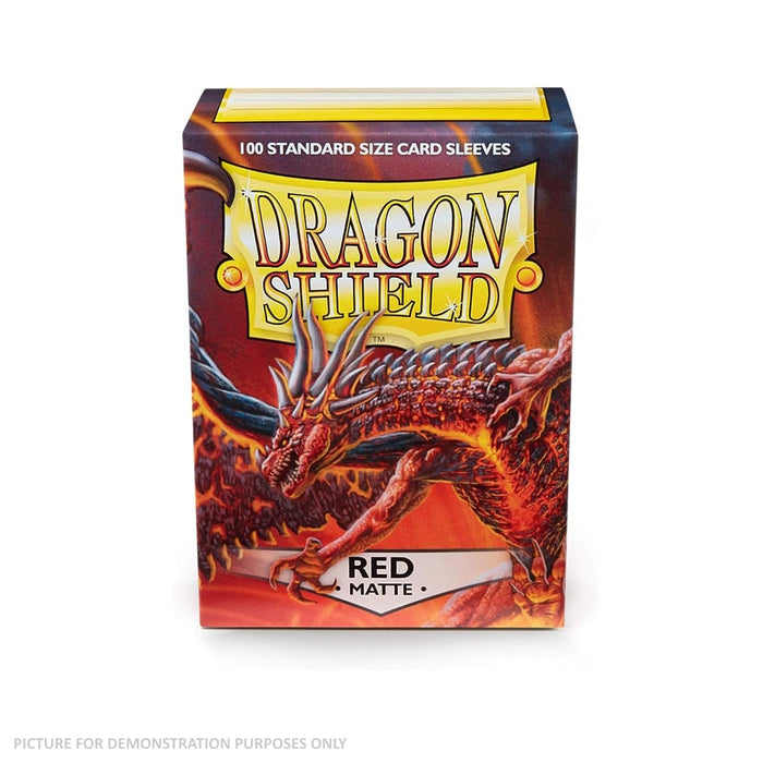 Dragon Shield 100 Standard Size Card Sleeves - Matte Red