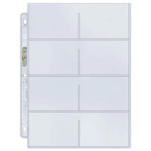 Ultra Pro PLATINUM 8 Pocket Pages - BOX of 100