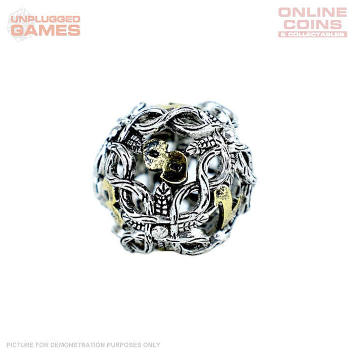 LPG Dice RPG Set Hollow Vines - Chrome and Gold