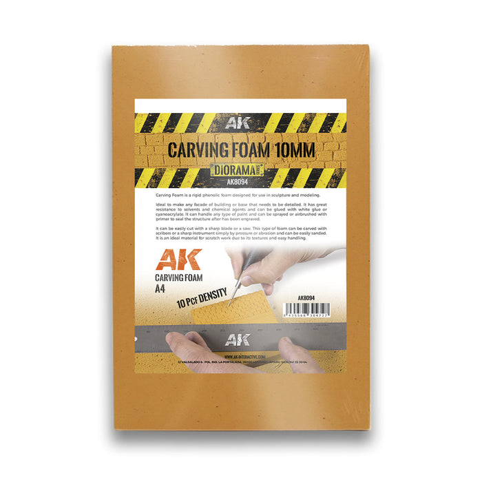 AK Interactive - Carving Foam 10mm A4 Size