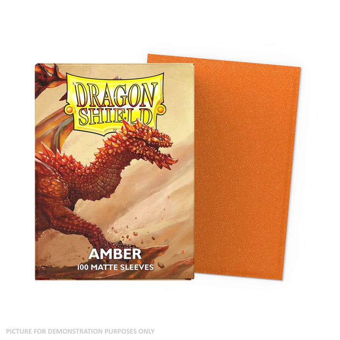 Dragon Shield 100 Standard Size Card Sleeves – Matte – Amber