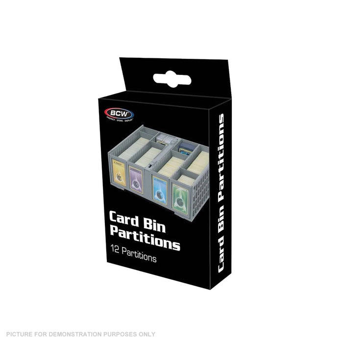 BCW Collectable Card Bin Partitions - Pack of 12 - GREY