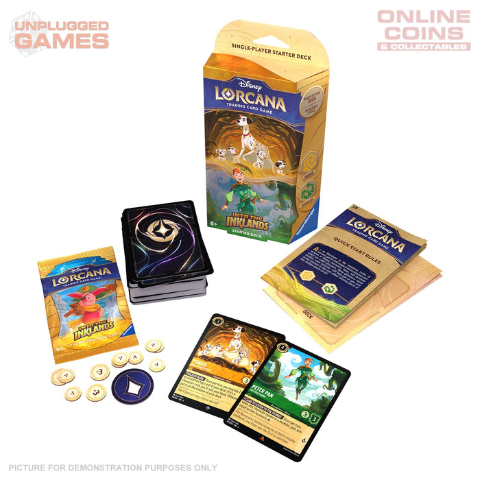 Lorcana - Series 3 - DLC Into The Inklands - Starter Deck Unplugged Games Lorcana - Series 3 - DLC Into The Inklands - Starter Deck Unplugged Games