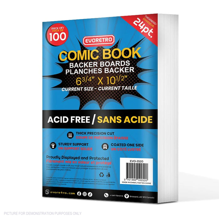 COMIC COMBO - ULTRA PRO EVORETRO - Resealable CURRENT Size Comic Bags & Backing Boards x 100
