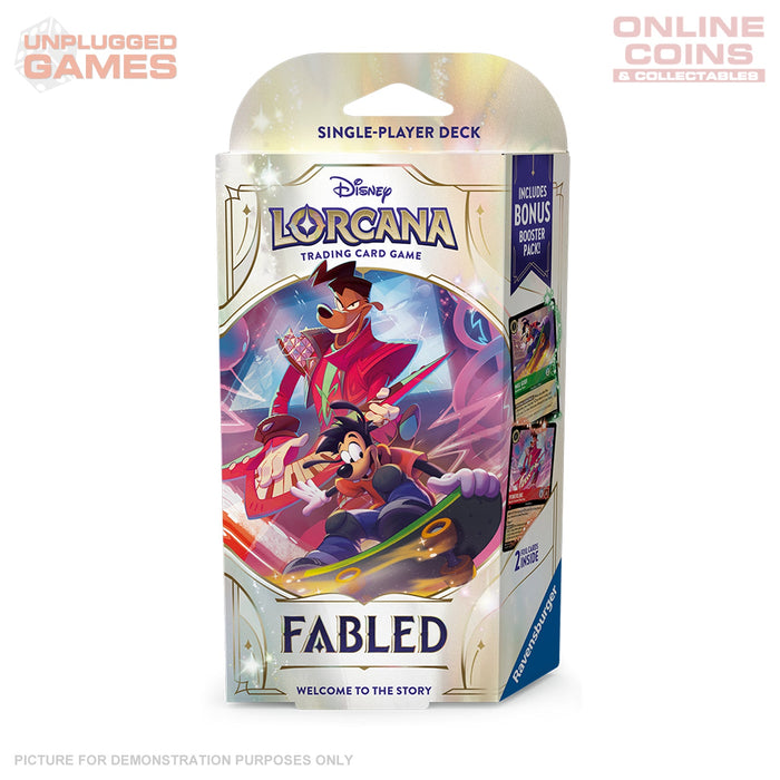 Lorcana - Series 9 - DLC Fabled - Single-Player Deck - Emerald/Ruby - Max Goof & Powerline