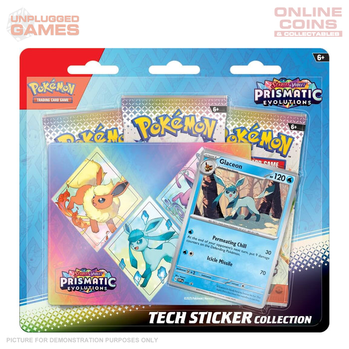 POKÉMON TCG - Scarlet & Violet - 8.5 Prismatic Evolutions - Tech Sticker Collection - Glaceon - PRE ORDER