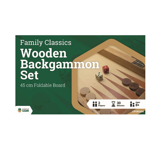 Wooden Folding Backgammon Case 45cm