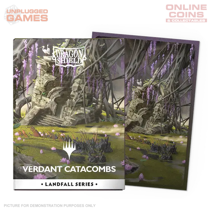 Dragon Shield Sleeves – Matte Dual Art – MTG Landfall Series Verdant Catacombs