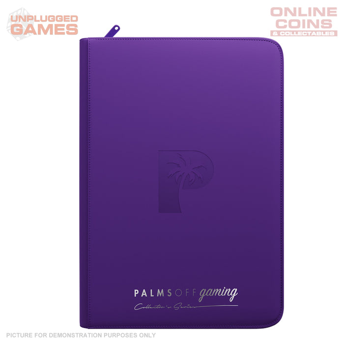 Palms Off Gaming Collector's Series Top Loader Zip Binder - 9 Pocket - PURPLE