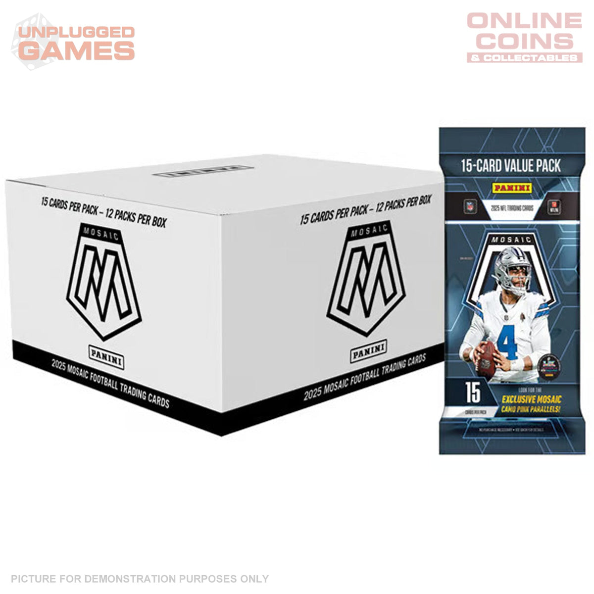 Panini Mosaic 2025 NFL Football Fat Pack - SEALED BOX (12 Packs ...