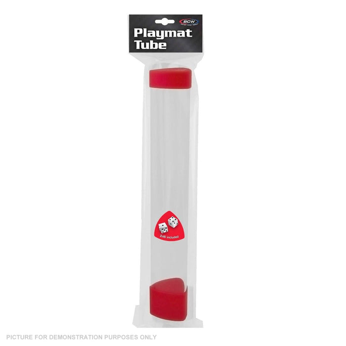 BCW Playmat Tube With Dice Cap - RED