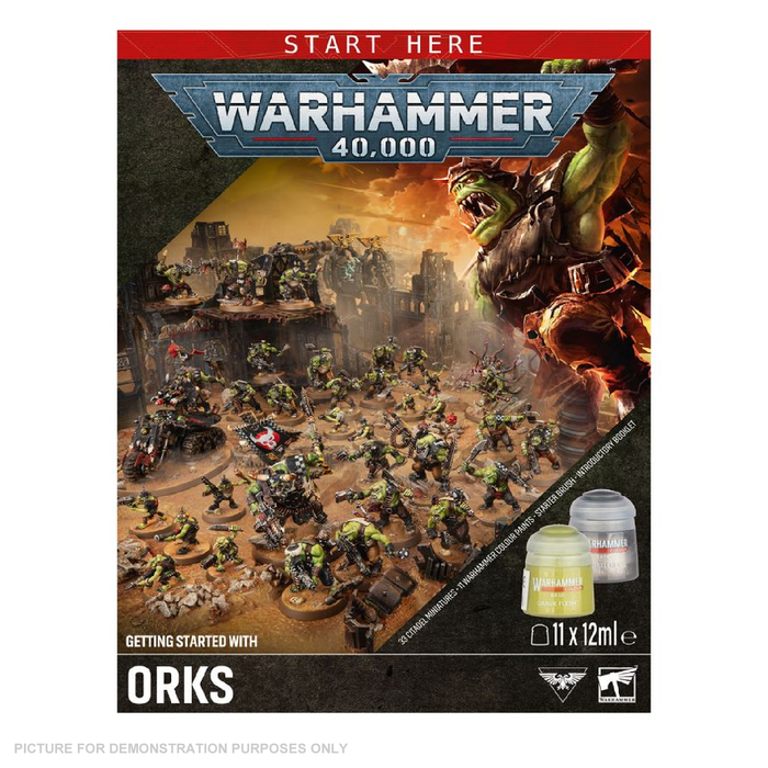 Warhammer 40,000 - Getting Started With Orks Introductory Kit + Paints