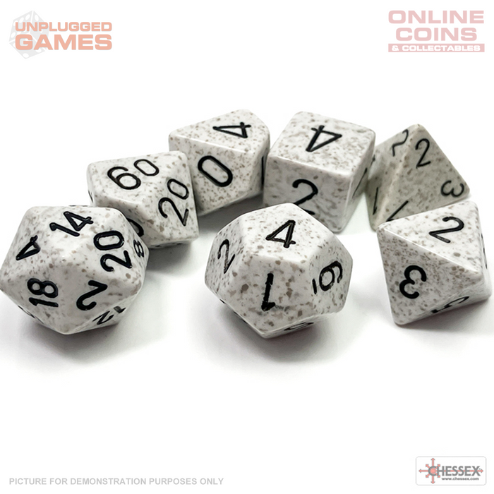 CHESSEX Speckled Arctic Camo Polyhedral 7-Dice Set