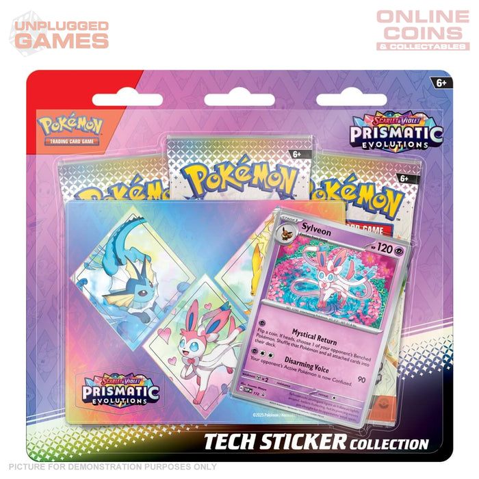 POKÉMON TCG - Scarlet & Violet - 8.5 Prismatic Evolutions - Tech Sticker Collection - Sylveon - PRE ORDER