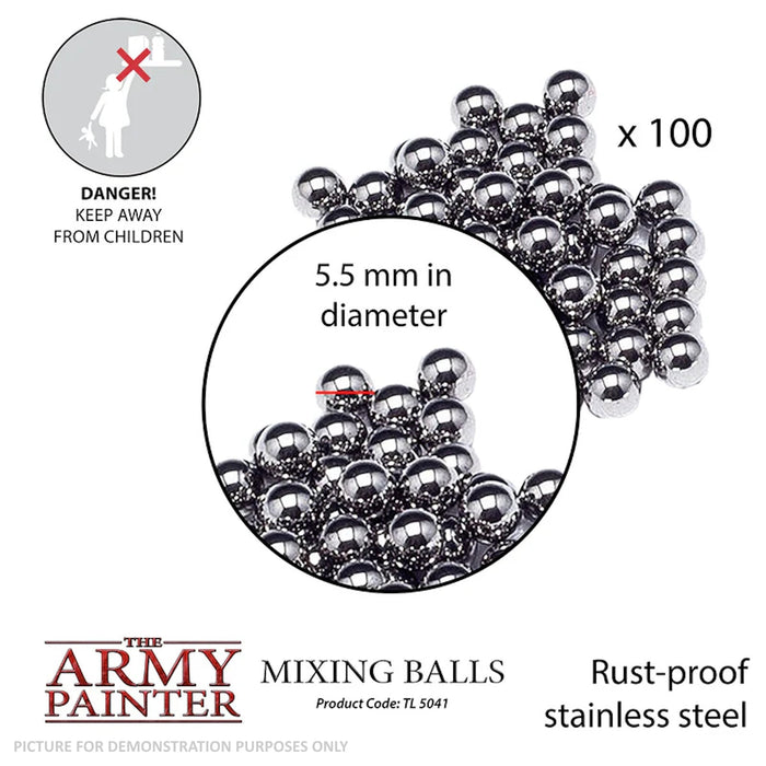 The Army Painter - Stainless Steel Paint Mixing Balls x 100