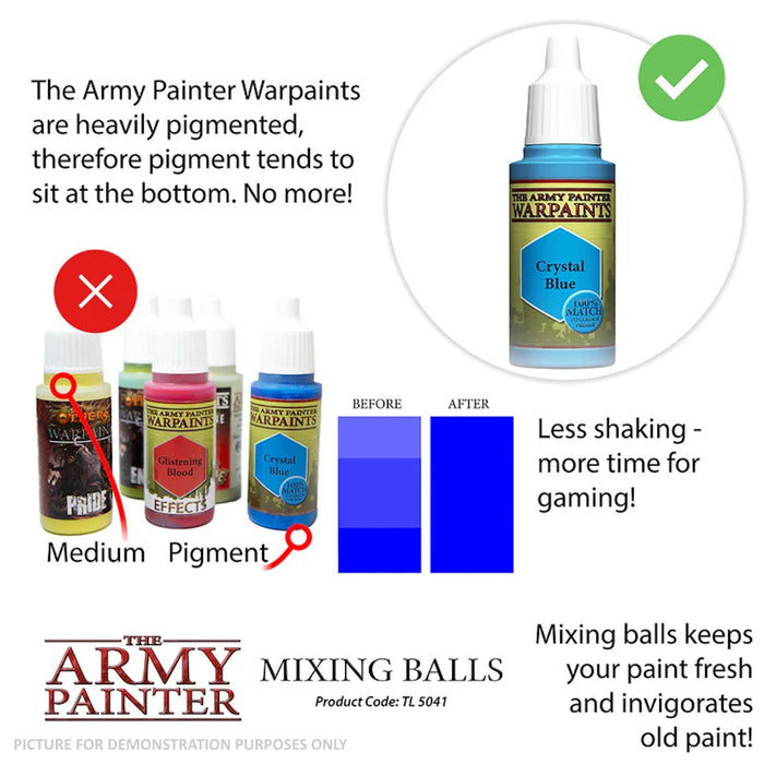 The Army Painter - Stainless Steel Paint Mixing Balls x 100