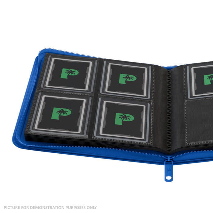 Palms Off Gaming Collector's Series Top Loader Zip Binder - 4 Pocket - Blue