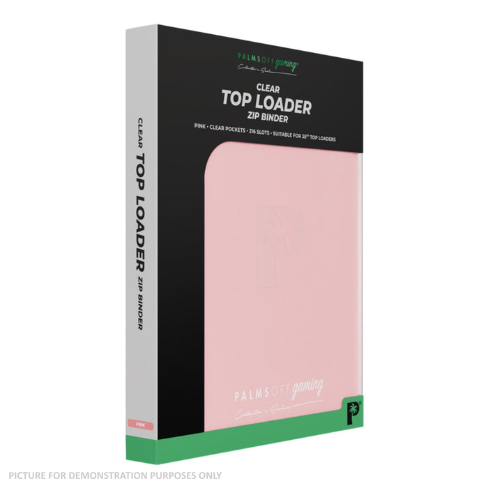 Palms Off Gaming Collector's Series Top Loader Zip Binder - 9 Pocket - Pink