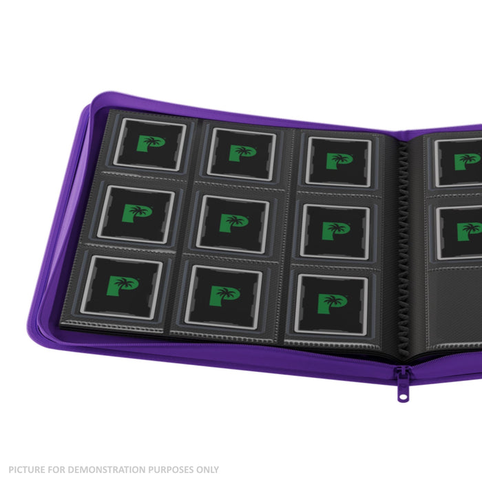 Palms Off Gaming Collector's Series Top Loader Zip Binder - 9 Pocket - PURPLE