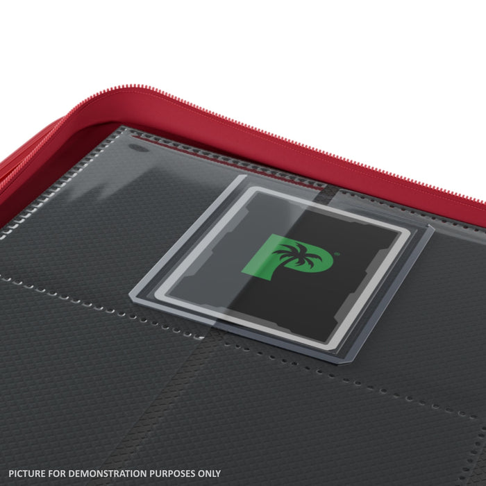 Palms Off Gaming Collector's Series Top Loader Zip Binder - 9 Pocket - Red