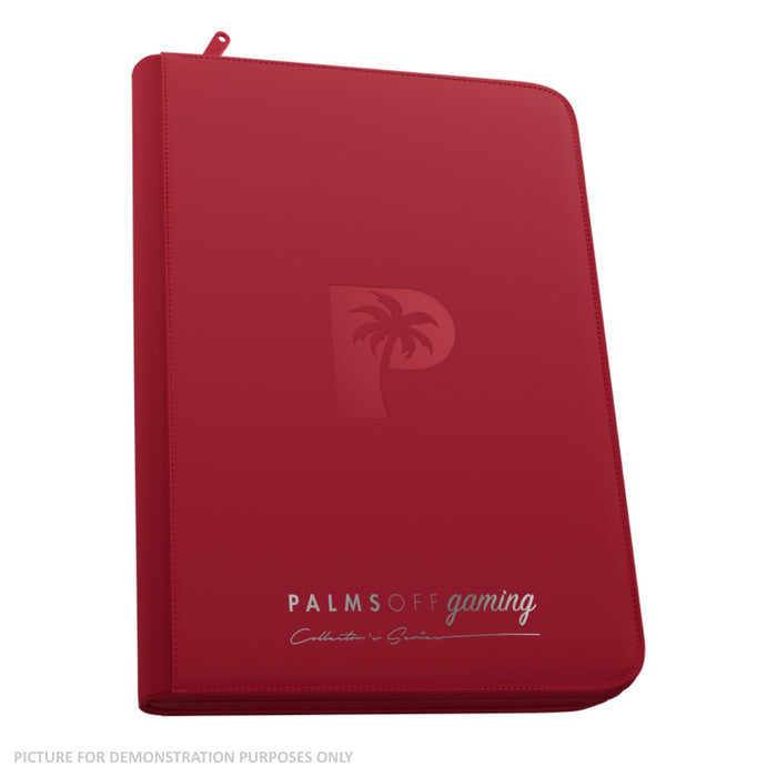 Palms Off Gaming Collector's Series Top Loader Zip Binder - 9 Pocket - Red