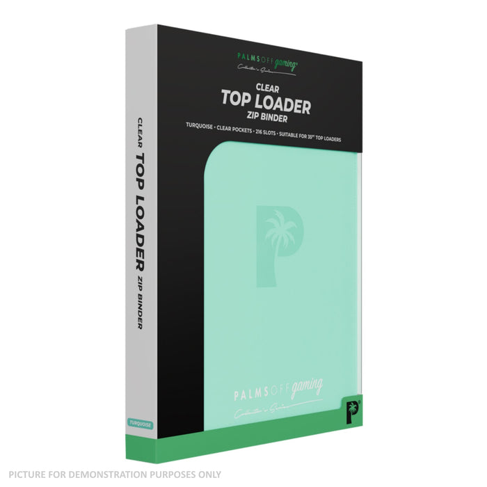 Palms Off Gaming Collector's Series Top Loader Zip Binder - 9 Pocket - TURQUOISE