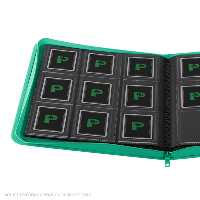 Palms Off Gaming Collector's Series Top Loader Zip Binder - 9 Pocket - TURQUOISE