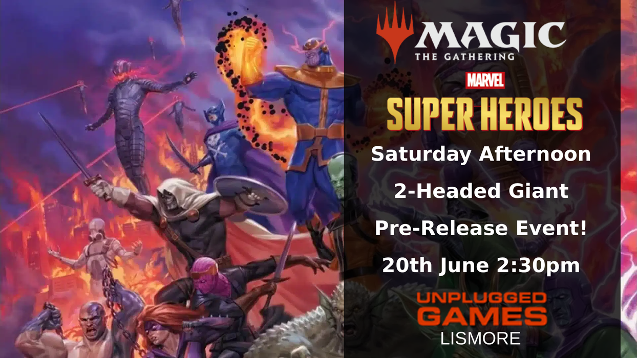Magic: The Gathering Marvel Superheroes - Saturday Afternoon  2-Headed Giant Pre-Release & Costume Competition - 20th June - EVENT ENTRY