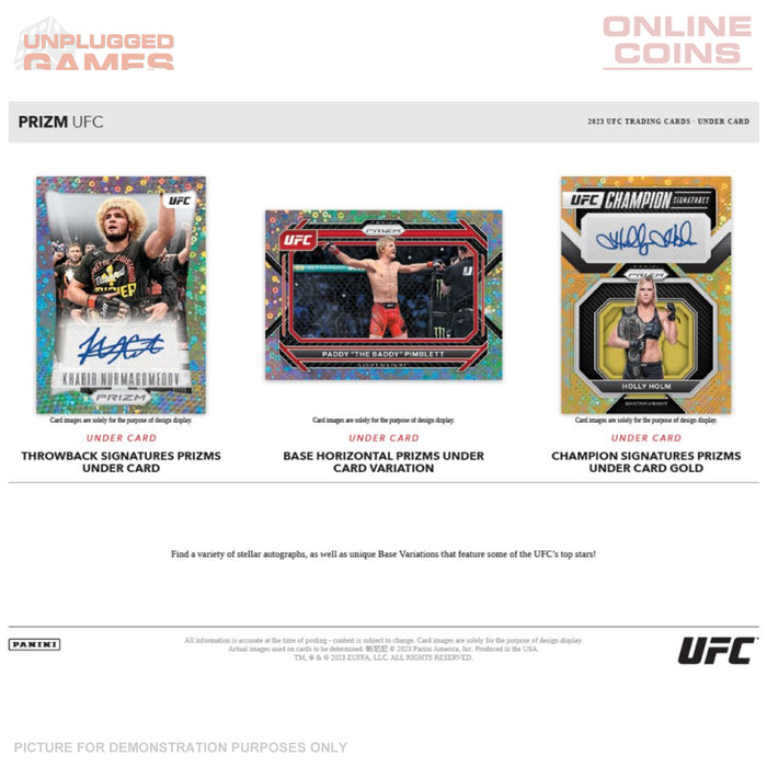 SPORTS CARDS - UFC - 2023 Prizm - UnderCard Trading Cards - Dispay of 10