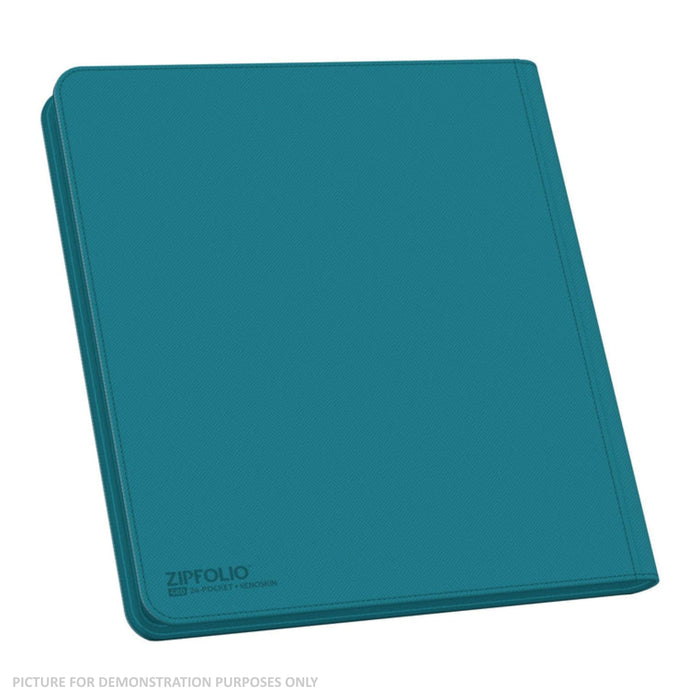 Ultimate Guard - 24 pocket Quadrow Zipfolio Xenoskin - PETROL BLUE