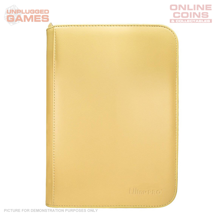 ULTRA PRO Binder - Vivid 4-Pocket Zippered Pro-Binder - YELLOW