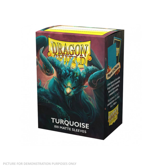 Dragon Shield 100 Standard Size Card Sleeves - Matte Turquoise