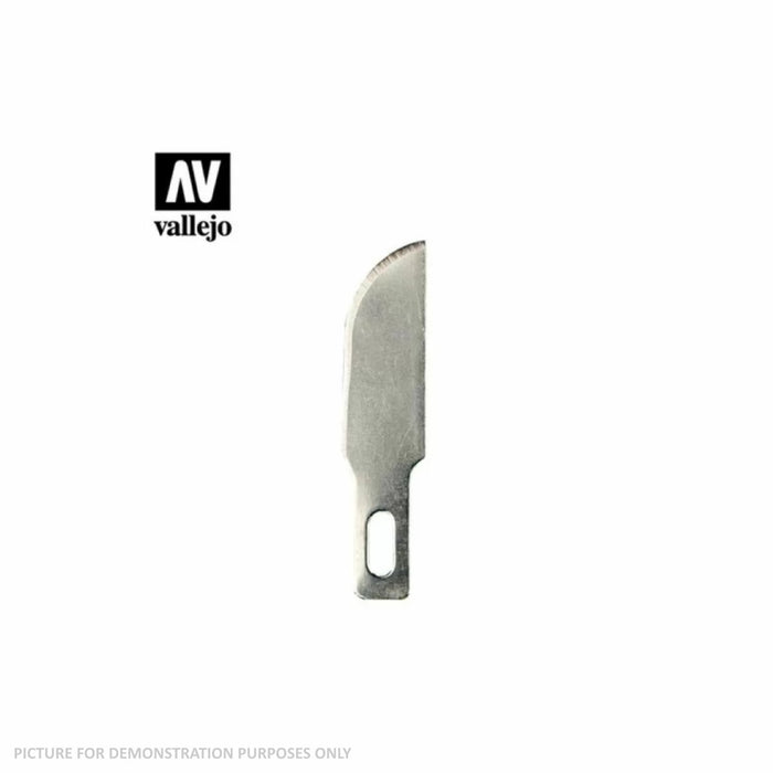 Vallejo Hobby Tools - #10 General Purpose Curved Blades Set of 5 - For No.1 Handle